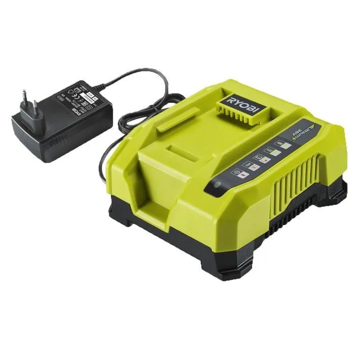 Ryobi Chargeur rapide 36V MAXPOWER 6,0 A RY36C60A pour batteries Lithium+ 36V, recharge en 60 min pour batterie 5,0 Ah, avec indicateur de niveau