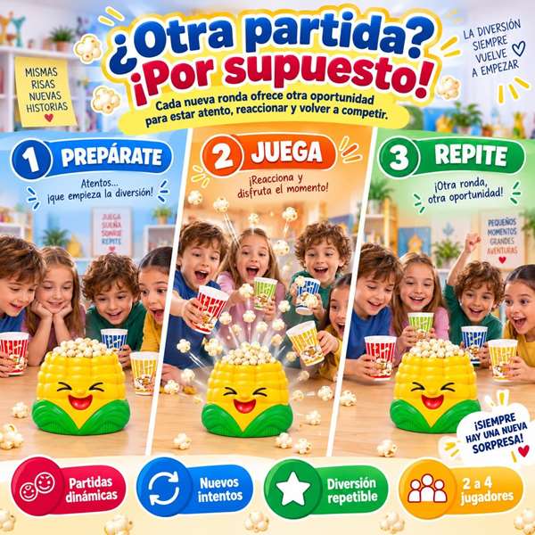 Jugatoys - enfamilia Jeu Palomitas Revoltosas ¡Pop! ¡Pop!