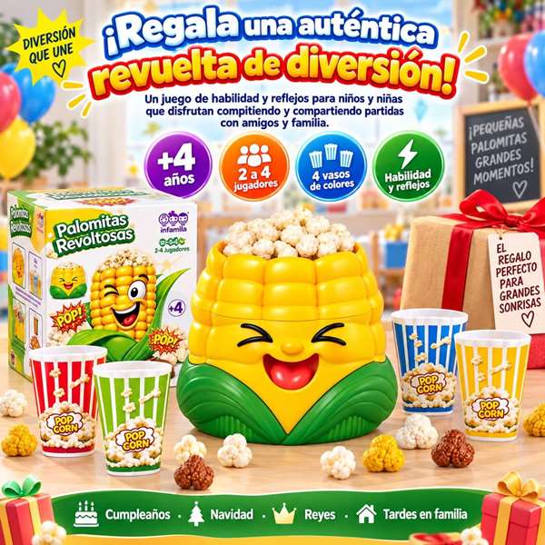 Jugatoys - enfamilia Jeu Palomitas Revoltosas ¡Pop! ¡Pop!