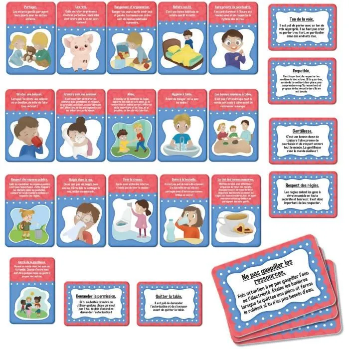 Lisciani Giochi - Jeu de cartes éducatif des bonnes manières - Jeu LIFE SKILLS avec cartes illustrées pour enfants dès 4 ans
