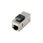 Lanberg Adaptateur RJ45 Cat.6 FTP Femelle - Femelle, Noir et Acier Inoxydable