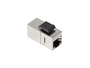 Lanberg Adaptateur RJ45 Cat.6 FTP Femelle - Femelle, Noir et Acier Inoxydable
