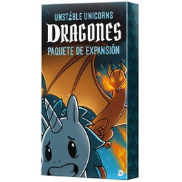 Asmodee Unstable Unicorns Dragones - Extension Jeu de Cartes, 54 Cartes, 2-8 Joueurs, 8+, Version Espagnole