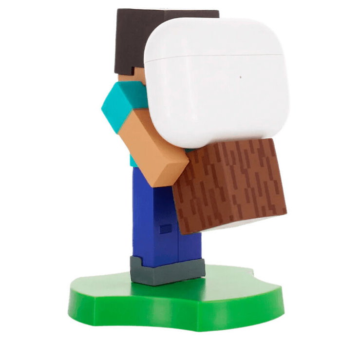 EXQUISITE GAMING Mini Cable Guy Steve Minecraft, Support d'écouteurs décoratif, Dimensions approximatives 8x8x11 cm