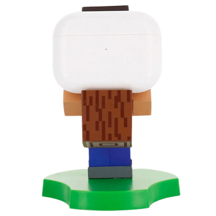 EXQUISITE GAMING Mini Cable Guy Steve Minecraft, Support d'écouteurs décoratif, Dimensions approximatives 8x8x11 cm