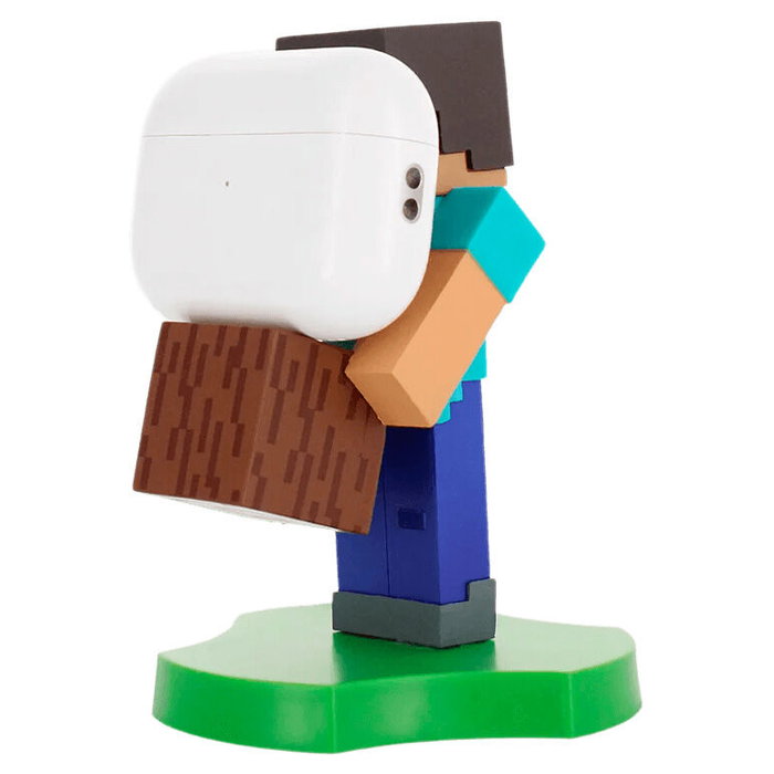 EXQUISITE GAMING Mini Cable Guy Steve Minecraft, Support d'écouteurs décoratif, Dimensions approximatives 8x8x11 cm