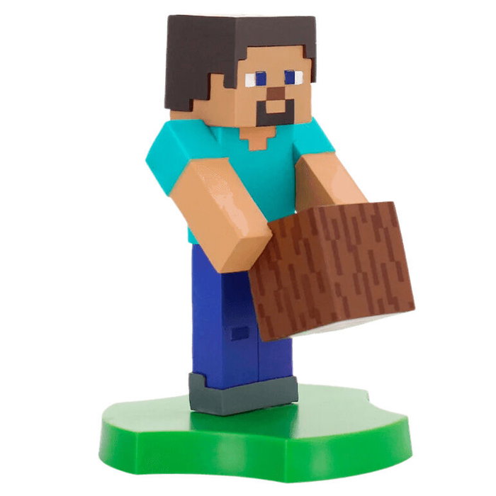 EXQUISITE GAMING Mini Cable Guy Steve Minecraft, Support d'écouteurs décoratif, Dimensions approximatives 8x8x11 cm