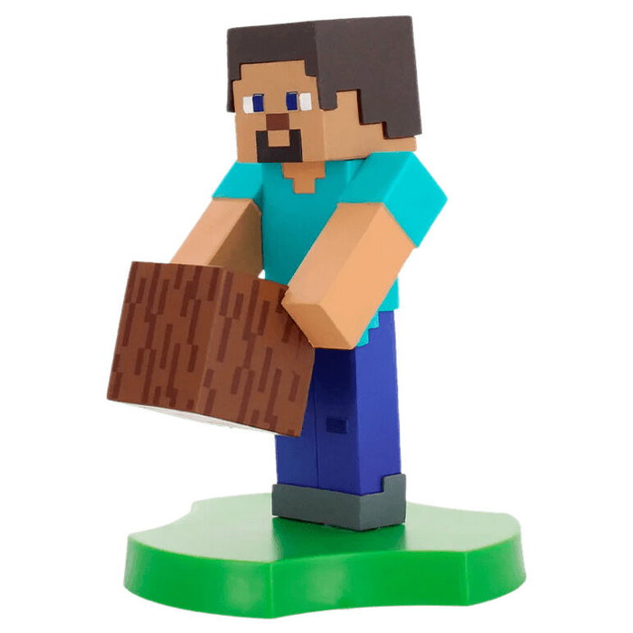 EXQUISITE GAMING Mini Cable Guy Steve Minecraft, Support d'écouteurs décoratif, Dimensions approximatives 8x8x11 cm