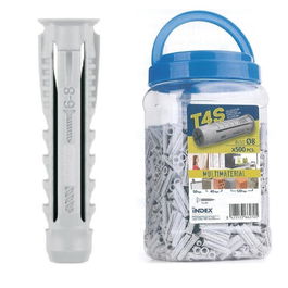 INDEX Tacos 4P Multimaterial, Lot de 500, 8 mm de Diamètre, pour Fixations Sûres