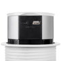 Emuca Multiconnecteur Vertikal Push 100, 3 prises Schuko, USB A et C, blanc
