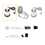 Emuca Multiconnecteur Vertikal Push 100, 3 prises Schuko, USB A et C, blanc