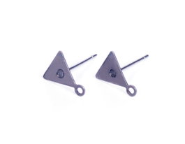 Innspiro Lot de 10 pendants métalliques à base triangulaire argentés vieilli