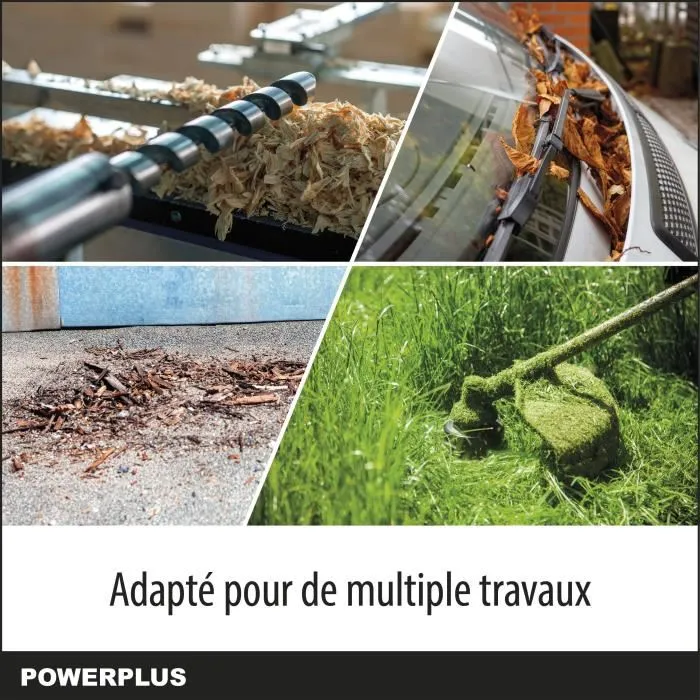 Powerplus Souffleur sur batterie 20V - Vitesse d'air 145 km/h, 9,5 m³/min, sans batterie ni chargeur, orange/noir