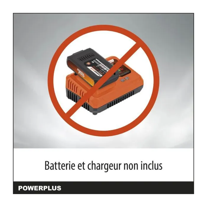 Powerplus Souffleur sur batterie 20V - Vitesse d'air 145 km/h, 9,5 m³/min, sans batterie ni chargeur, orange/noir