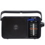 Elbe RF-942 Radio portable AM/FM de table, alimentation électrique ou sur piles, antenne télescopique, sortie casque jack 3.5mm, couleur rouge