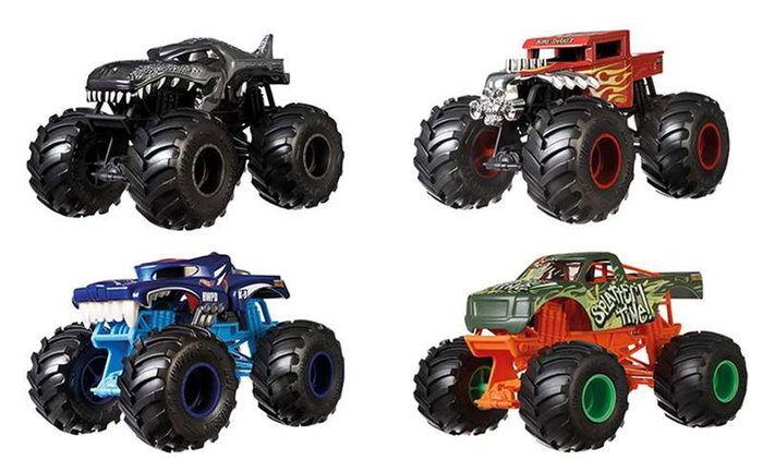 Mattel Monster Truck Camion Grand Modèle à l'Échelle 1:24 - Série aléatoire - Version espagnole/portugaise