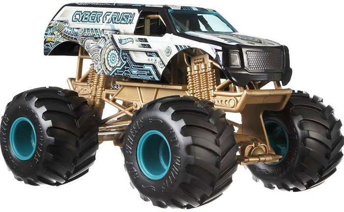 Mattel Monster Truck Camion Grand Modèle à l'Échelle 1:24 - Série aléatoire - Version espagnole/portugaise