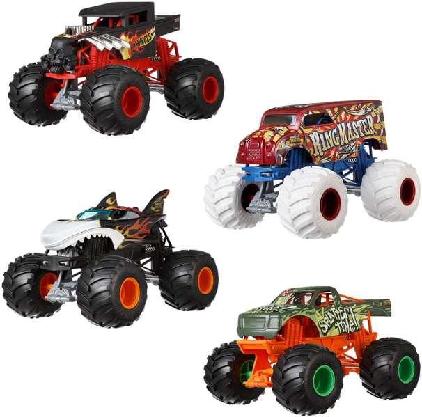 Mattel Monster Truck Camion Grand Modèle à l'Échelle 1:24 - Série aléatoire - Version espagnole/portugaise