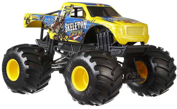 Mattel Monster Truck Camion Grand Modèle à l'Échelle 1:24 - Série aléatoire - Version espagnole/portugaise