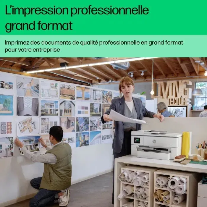 HP OfficeJet Pro 9720e - Imprimante Tout-en-un A3, impression recto-verso automatique, WiFi, 3 mois Instant Ink avec HP+