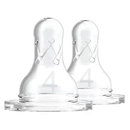DR. BROWN´S Tétines Options Débit Étroit Silicium Rond N4 +9m (Lot de 2)