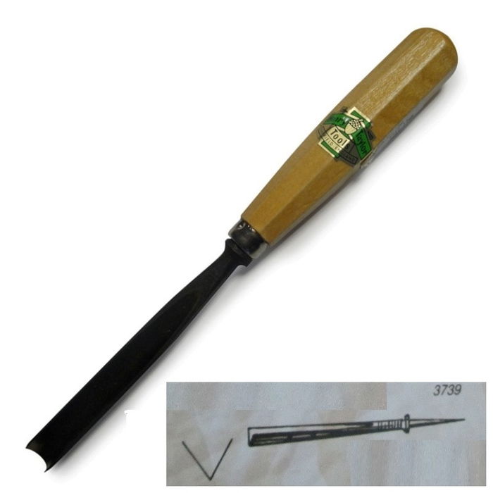 VIRMA Burin Creux Droit 3739 Profil V 6 mm VIRMA Burin Creux Droit 3739 Profil V 6 mm