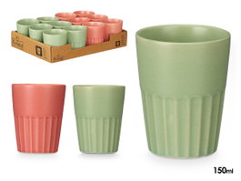 VESSIA VASO CORTADO SURT 2 Menta + Rosa 150 ml, Lot de 36