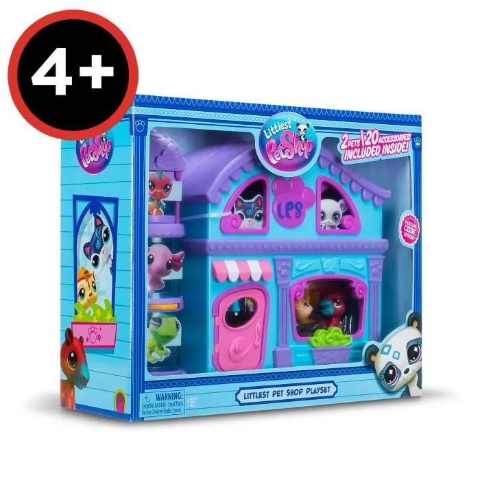 Bandai Littlest Pet Shop LPS Coffret de Jeu avec 4 Pièces, 3 Animaux Dont 1 Exclusif - Idéal Enfants à Partir de 4 Ans Bandai Littlest Pet Shop LPS Coffret de Jeu avec 4 Pièces, 3 Animaux Dont 1 Exclusif - Idéal Enfants à Partir de 4 Ans