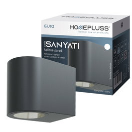 HomePluSS Serie Sanyati Applique murale ronde noire GU10 IP54