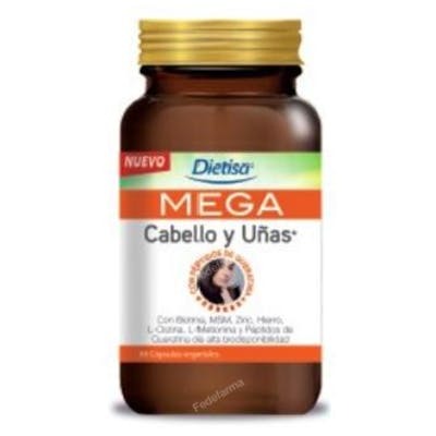 Dietisa Mega Cheveux Et Ongles 60 Gélules - Complément Alimentaire Dietisa Mega Cheveux Et Ongles 60 Gélules - Complément Alimentaire