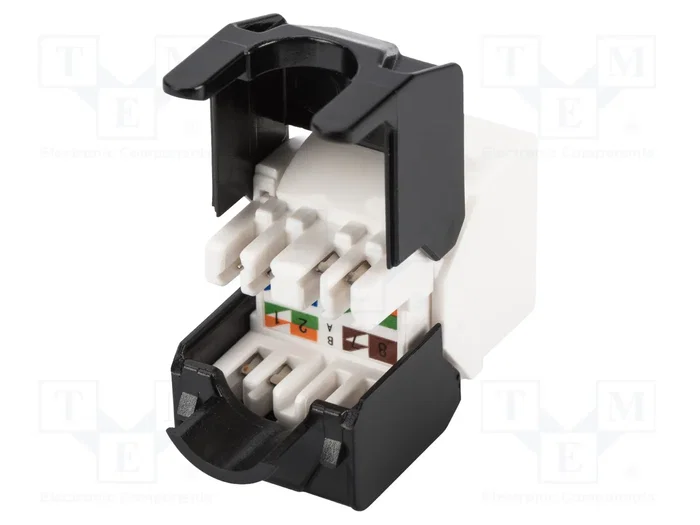 DIGITUS Module RJ45 Keystone Cat 6 blanc et noir