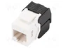 DIGITUS Module RJ45 Keystone Cat 6 blanc et noir