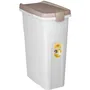 Kerbl Conteneur Petfood 40 litres Brun et Blanc - Conservation Hermétique avec Joint et Couvercle à Clip Anti-Insectes