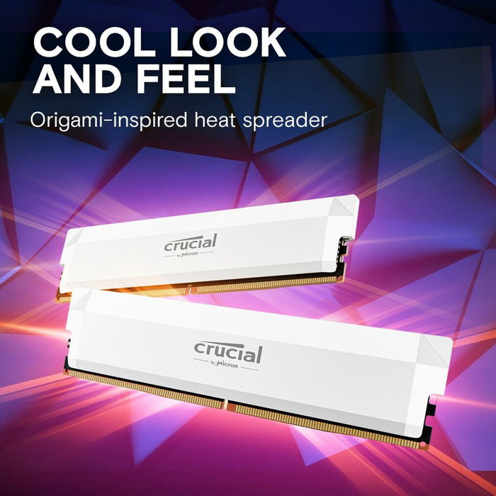 Crucial CP2K16G60C36U5W - Kit mémoire DDR5 32 Go (2 x 16 Go) 6000 MHz CL36 - Radiateur - Compatible Intel XMP 3.0 et AMD EXPO