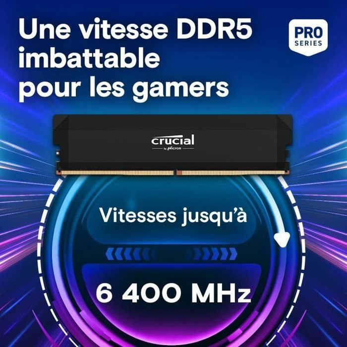 Mémoire RAM Crucial 32 GB DDR5 6000 MHz