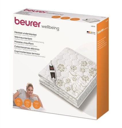 Beurer UB-60 Caliente-lit électrique individuel avec couverture polaire et 4 niveaux de chaleur - Jusqu'à 12 heures de chaleur confortable