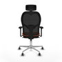 Piqueras y Crespo Chaise de Bureau avec Appui-tête Jorquera 3D086G2 Orange