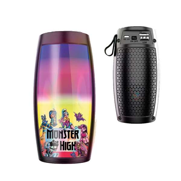 Reig - Haut-parleur Bluetooth Monster High avec entrée USB et puissance 5V (15 x 7.3 x 7.3 cm)