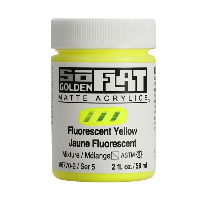 Golden SoFlat Jaune Fluorescent 59 ml Golden SoFlat Jaune Fluorescent 59 ml