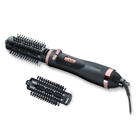 Beurer HT-80 Brosse Rotative à Air Chaud Ionique 1000 W pour Lissage et Brillance, avec 2 Accessoires et Revêtement Céramique