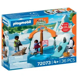 Playmobil 72073 Set Zoo : A la découverte de la banquise - Animaux polaires pour jeu imaginatif et éveil scientifique