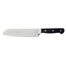 Cuchillo Santoku Acero Inoxidable Inox Chef Black Quid Professional 18 cm (36 Unidades)