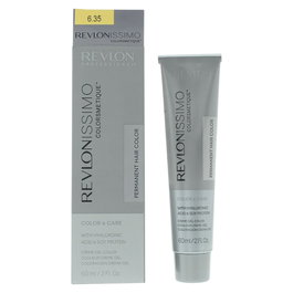 Revlon Revlonissimo Colorsmetique - Teinture permanente capillaire, nuance 6.35 Dark Amber Blonde, pour cheveux blonds ambrés foncés, 60 ml