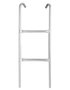 Ociotrends - Échelle de sécurité pour trampoline d'un diamètre jusqu'à 10 pieds (3 mètres) avec marchepied stable, couleur argent