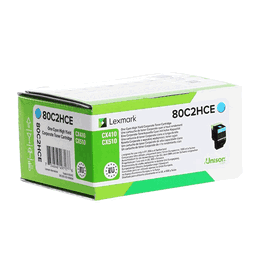 Lexmark Toner 802HC / 80C2HCE Cyan XXL - Cartouche d'encre cyan haute capacité