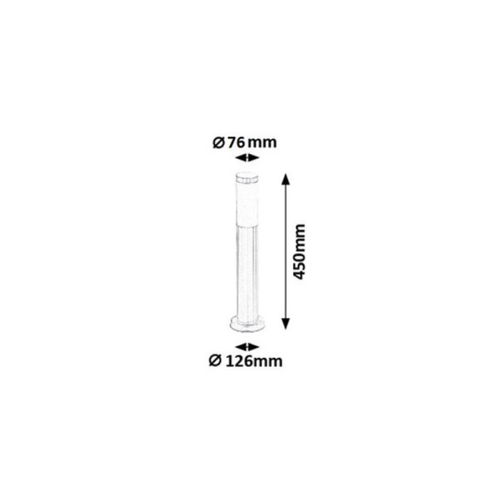 RABALUX Lampadaire extérieur Torche Inox 1xE27 IP44