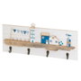 BigBuy Home Portemanteau Blanc Naturel Métal Fer Bois MDF