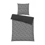 Parure de lit 1 housse de couette 140 x 200 cm + 1 taie d'oreiller 60 x 60 cm - 100% coton renforcé - Anthracite