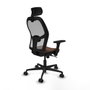 Piqueras y Crespo 3D036N2 Chaise de Bureau avec Appui-tête Gris Brun foncé