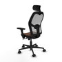 Piqueras y Crespo 3D036N2 Chaise de Bureau avec Appui-tête Gris Brun foncé